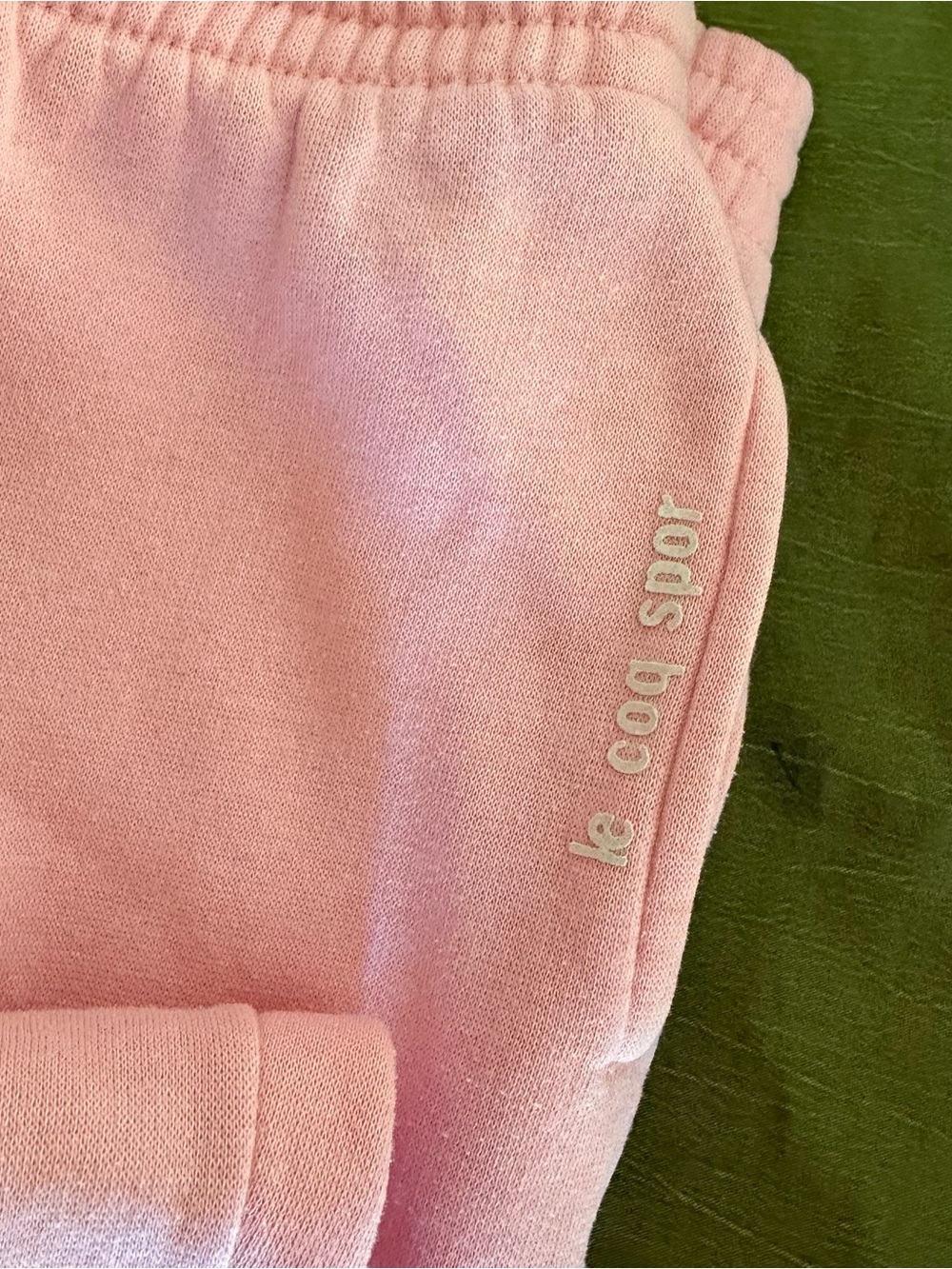 Le Coq Sportif Pink Sweatshirt with Aqua V-Inset - Picture 6 of 12
